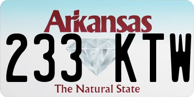 AR license plate 233KTW