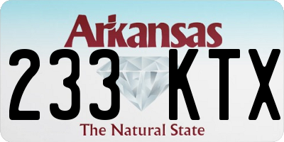 AR license plate 233KTX