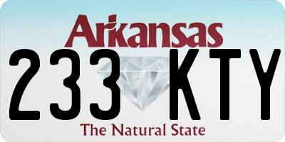 AR license plate 233KTY