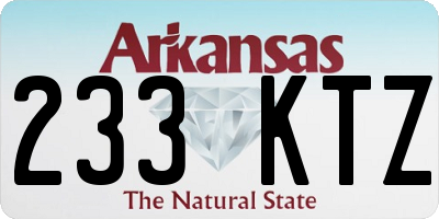 AR license plate 233KTZ