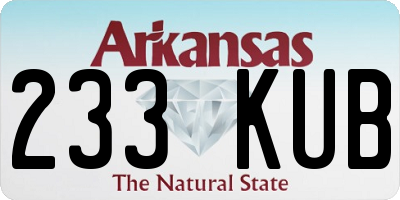 AR license plate 233KUB