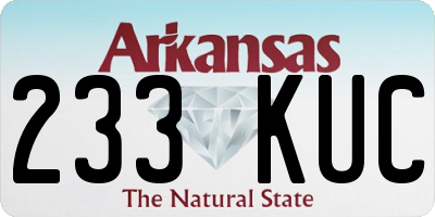 AR license plate 233KUC