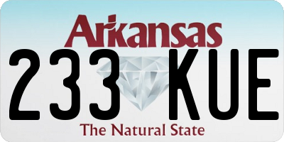 AR license plate 233KUE