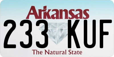 AR license plate 233KUF