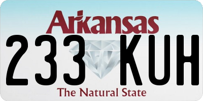 AR license plate 233KUH