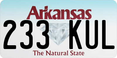AR license plate 233KUL
