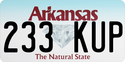 AR license plate 233KUP
