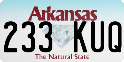 AR license plate 233KUQ