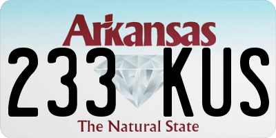 AR license plate 233KUS