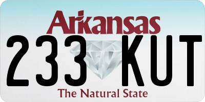AR license plate 233KUT