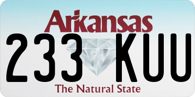 AR license plate 233KUU