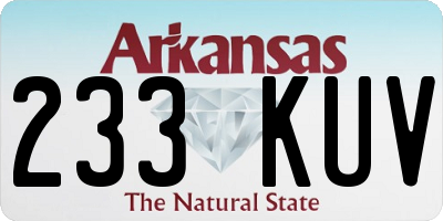 AR license plate 233KUV