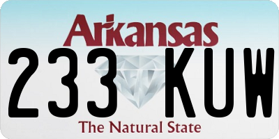 AR license plate 233KUW