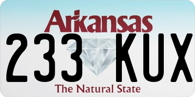 AR license plate 233KUX
