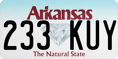 AR license plate 233KUY