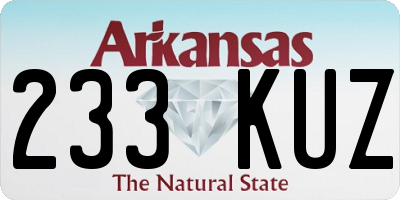 AR license plate 233KUZ