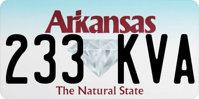 AR license plate 233KVA