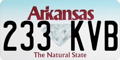 AR license plate 233KVB
