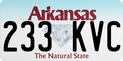 AR license plate 233KVC
