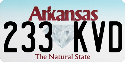 AR license plate 233KVD