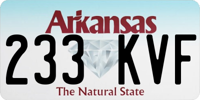 AR license plate 233KVF