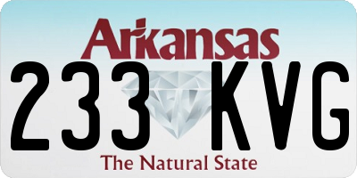 AR license plate 233KVG