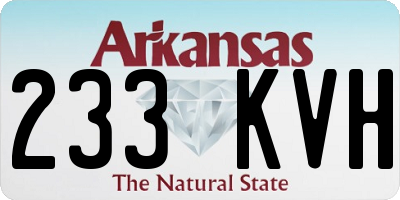 AR license plate 233KVH
