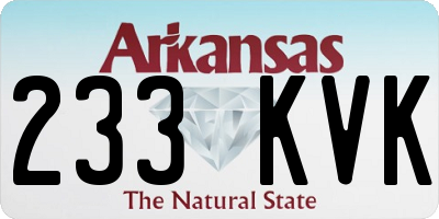 AR license plate 233KVK