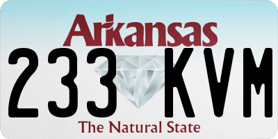 AR license plate 233KVM