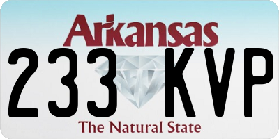 AR license plate 233KVP