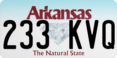 AR license plate 233KVQ