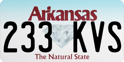 AR license plate 233KVS
