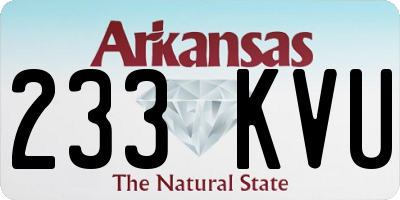 AR license plate 233KVU
