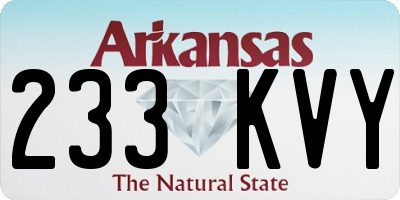 AR license plate 233KVY