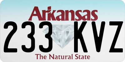 AR license plate 233KVZ