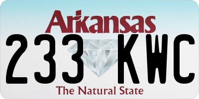AR license plate 233KWC