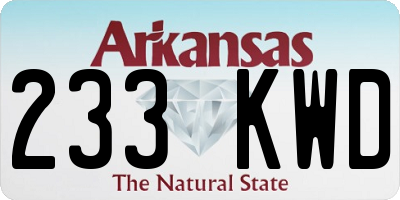 AR license plate 233KWD
