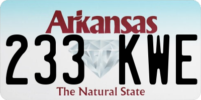 AR license plate 233KWE