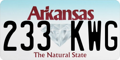 AR license plate 233KWG