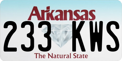 AR license plate 233KWS