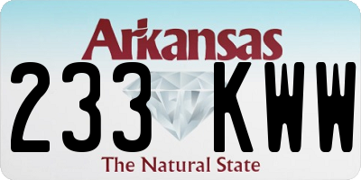 AR license plate 233KWW