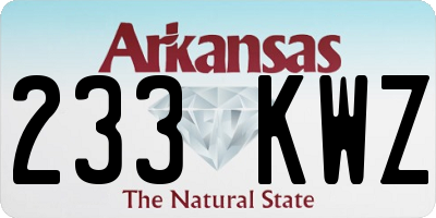 AR license plate 233KWZ