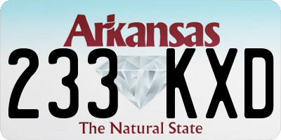 AR license plate 233KXD