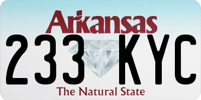 AR license plate 233KYC