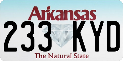 AR license plate 233KYD