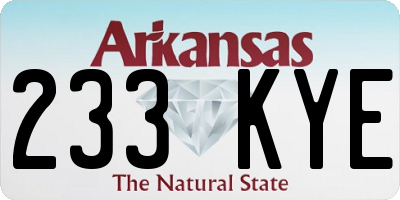 AR license plate 233KYE