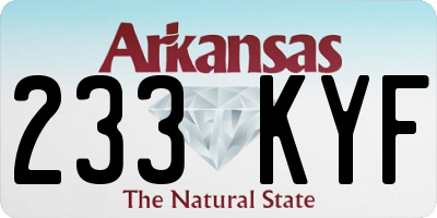 AR license plate 233KYF