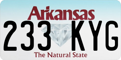 AR license plate 233KYG