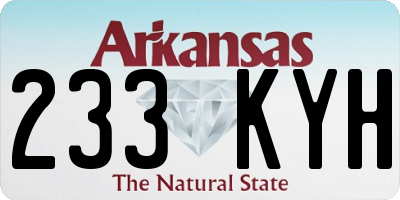 AR license plate 233KYH