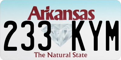 AR license plate 233KYM
